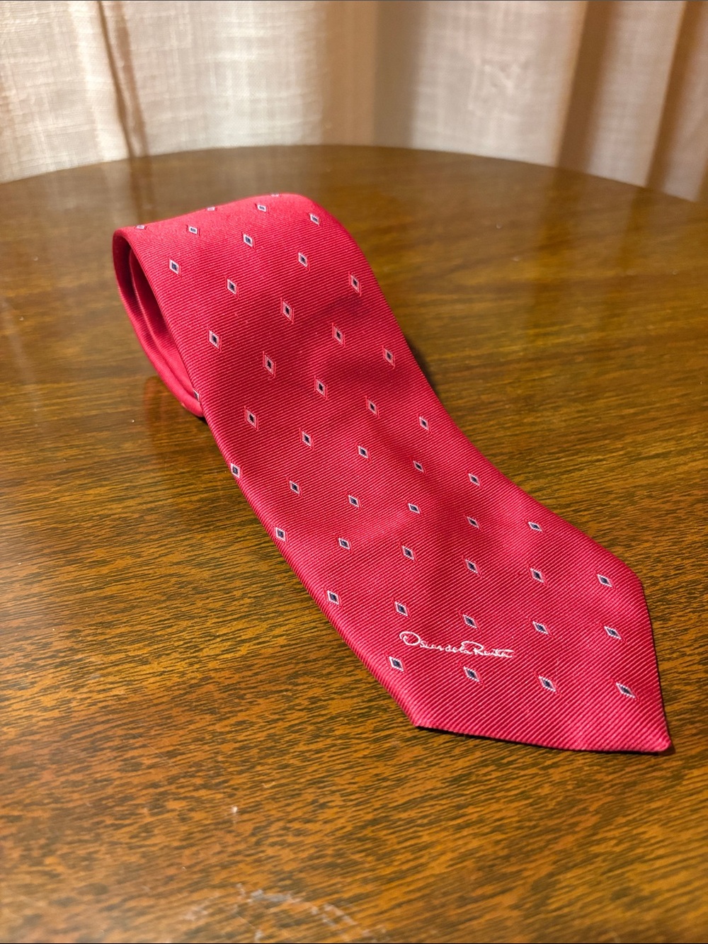 Vintage Red Tie - Oscar de la Renta